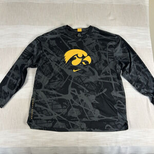 Nike Mens Iowa Hawkeyes Sz XXL Long Sleeve Shirt Spotlight Sideline Performance